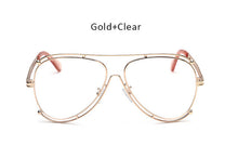 TSHING Brand Designer Pilot Sunglasses Fashion Women Flat Top Metal Frame Mirror Sun Glasses For Female Optical Frame