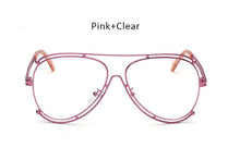 TSHING Brand Designer Pilot Sunglasses Fashion Women Flat Top Metal Frame Mirror Sun Glasses For Female Optical Frame