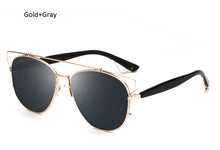 TSHING Fashion Women Flat Top Sunglasses Woman Brand Designer Mirror Sun Glasses F Ladies Celebrity UV400