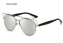 TSHING Fashion Women Flat Top Sunglasses Woman Brand Designer Mirror Sun Glasses F Ladies Celebrity UV400
