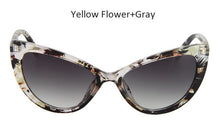TSHING Retro Hand Polish Cat Eye Sunglasses Women Tom Brand Designer Cateye Sun Glasses For Ladies Fashion Gradient Clear