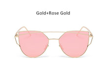 TSHING Fashion New Women Cat Eye Sunglasses Ladies Gradient Ocean Clear Lens Cateye Sun Glasses For Female Optical Frame Eyewear