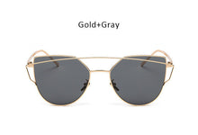 TSHING Fashion New Women Cat Eye Sunglasses Ladies Gradient Ocean Clear Lens Cateye Sun Glasses For Female Optical Frame Eyewear