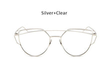 TSHING Fashion New Women Cat Eye Sunglasses Ladies Gradient Ocean Clear Lens Cateye Sun Glasses For Female Optical Frame Eyewear