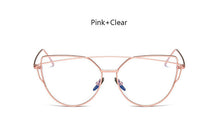 TSHING Fashion New Women Cat Eye Sunglasses Ladies Gradient Ocean Clear Lens Cateye Sun Glasses For Female Optical Frame Eyewear