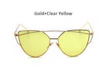 TSHING Fashion New Women Cat Eye Sunglasses Ladies Gradient Ocean Clear Lens Cateye Sun Glasses For Female Optical Frame Eyewear