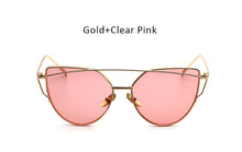 TSHING Fashion New Women Cat Eye Sunglasses Ladies Gradient Ocean Clear Lens Cateye Sun Glasses For Female Optical Frame Eyewear