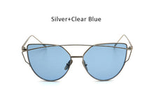 TSHING Fashion New Women Cat Eye Sunglasses Ladies Gradient Ocean Clear Lens Cateye Sun Glasses For Female Optical Frame Eyewear