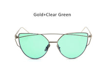 TSHING Fashion New Women Cat Eye Sunglasses Ladies Gradient Ocean Clear Lens Cateye Sun Glasses For Female Optical Frame Eyewear