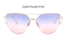 TSHING Fashion New Women Cat Eye Sunglasses Ladies Gradient Ocean Clear Lens Cateye Sun Glasses For Female Optical Frame Eyewear