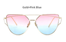 TSHING Fashion New Women Cat Eye Sunglasses Ladies Gradient Ocean Clear Lens Cateye Sun Glasses For Female Optical Frame Eyewear