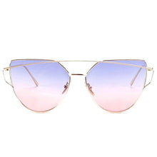 TSHING Fashion New Women Cat Eye Sunglasses Ladies Gradient Ocean Clear Lens Cateye Sun Glasses For Female Optical Frame Eyewear